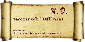 Marczinkó Dániel névjegykártya